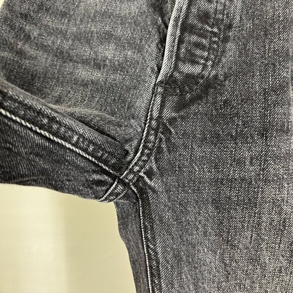 Denim Forum The‎ Patti Mid Rise Straight 31L Black Button Fly Sz 23 - Picture 4 of 14